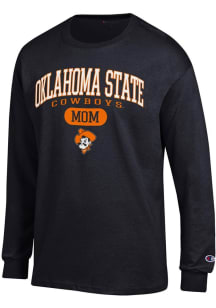 Champion Oklahoma State Cowboys Black Pill Box Mom Jersey Long Sleeve T Shirt