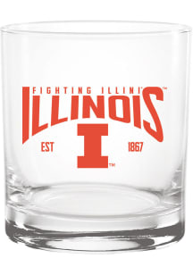 Illinois Fighting Illini 14oz Est. Rock Glass - Orange