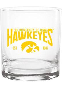 Iowa Hawkeyes 14oz Est. Rock Glass - Black
