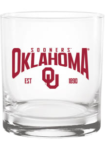 Oklahoma Sooners 14oz Est. Rock Glass - Crimson