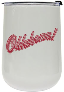 Oklahoma 18oz Script Stainless Steel Stemless - Silver