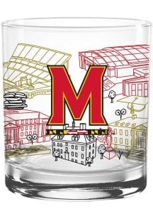 Maryland Terrapins 14oz Campus Rock Glass - White