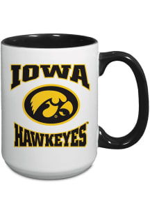 Iowa Hawkeyes 15oz Combo Ceramic Mug - Black