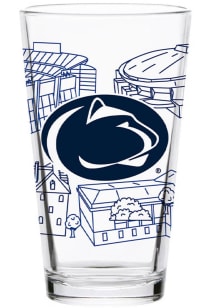 Penn State Nittany Lions 16oz Campus Line Art Pint Glass - Navy Blue