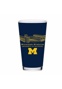 Michigan Wolverines 16oz Stadium Line Art Pint Glass - Yellow
