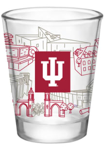 Indiana Hoosiers Campus Line Art 2oz Shot Glass