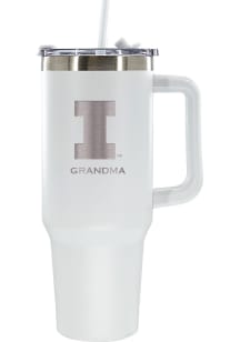 The Memory Company Illinois Fighting Illini Grandma 40oz Stainless Steel Tumbler - White
