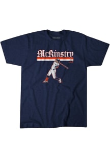 Zach McKinstry Detroit Tigers Navy Blue Slugger Swing Short Sleeve Fashion Player T Shirt