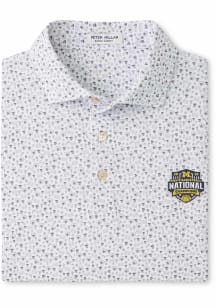 Peter Millar Michigan Wolverines Mens White 2026 Men's Basketball National Champions Short Sleeve..
