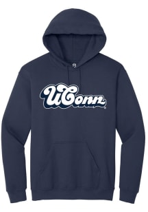Summit Sportswear UConn Huskies Mens Navy Blue Tailsweep Long Sleeve Hoodie