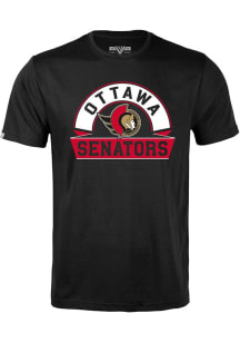 Levelwear Ottawa Senators Black Richmond Banner Arch Short Sleeve T Shirt