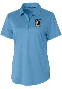 Cutter and Buck Minnesota United FC Womens Light Blue Prospect Short Sleeve Polo Shirt