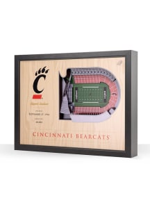 Cincinnati Bearcats 3D Stadium View Wall Art - Brown