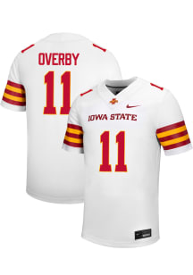 Dominic Overby  Nike Iowa State Cyclones White NIL Name And Number Football Jersey