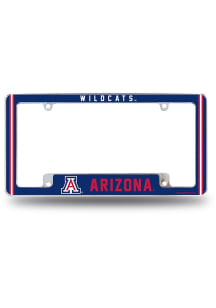 Arizona Wildcats Classic All Over Chrome License Plate Frame - White