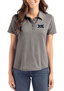Cutter and Buck Big 12 Womens Graphite Coastline Eco Short Sleeve Polo Shirt