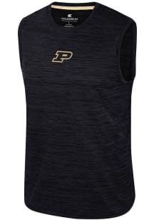 Colosseum Purdue Boilermakers Mens Black Stilgar Short Sleeve Tank Top