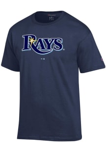 Champion Tampa Bay Rays Navy Blue Jersey Short Sleeve T Shirt