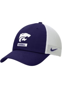Nike K-State Wildcats Baseball Rise Trucker Adjustable Hat - Purple