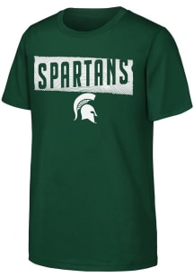 Michigan State Spartans Youth Green Tale of the Tape Short Sleeve T-Shirt