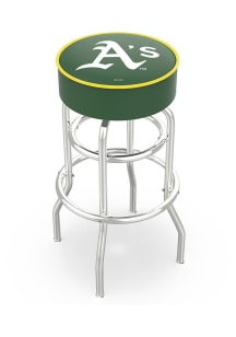 Oakland Athletics Double-Ring Swivel Pub Stool - Silver