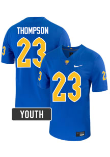 Kanye Thompson Pitt Panthers Youth Blue Nike NIL Name And Number Football Jersey