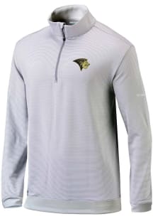 Columbia Lindenwood Lions Mens Silver Even Lie Long Sleeve Qtr Zip Pullover