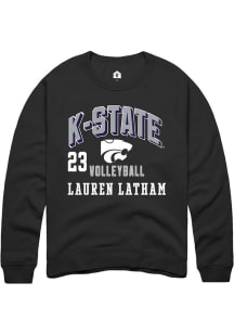 Lauren Latham K-State Wildcats Mens Black NIL Arch Logo Player Crew