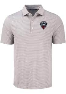 Cutter and Buck DC United Mens Grey Forge Eco Fine Line Short Sleeve Polo