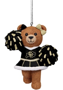 Colorado Buffaloes Resin Cheer Bear Ornament - Black