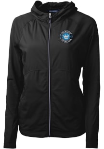 Cutter and Buck Charlotte FC Womens Black Adapt Eco Light Weight Jacket