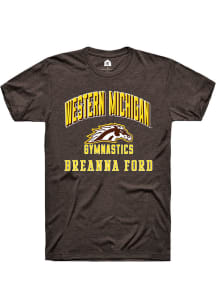 Breanna Ford Western Michigan Broncos Brown NIL Arch Logo Short Sleeve Player T Shirt