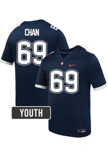 Ty Chan UConn Huskies Youth Navy Blue Nike NIL Name And Number Football Jersey