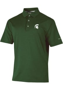 Columbia Michigan State Spartans Mens Green Sand Tee Short Sleeve Polo