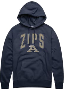 Summit Sportswear Akron Zips Mens Navy Blue Triblend Fashion Hood