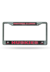 Northern Illinois Huskies Decal Chrome License Plate Frame - Silver