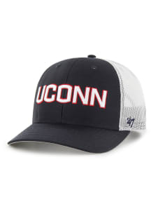 47 UConn Huskies Wordmark Trucker Adjustable Hat - Navy Blue