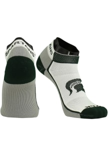 Michigan State Spartans Stripe Mens No Show Socks