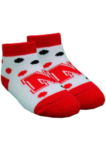 Nebraska Cornhuskers Polka Dot Baby Quarter Socks