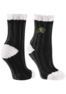 Colorado Buffaloes Warm Fuzzy Womens Quarter Socks