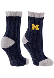Michigan Wolverines Warm Fuzzy Womens Crew Socks