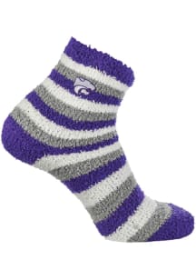 K-State Wildcats Stripe Design Womens Quarter Socks