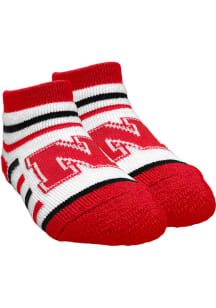 Nebraska Cornhuskers Stripe Baby Quarter Socks
