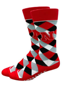 Nebraska Cornhuskers Graduate Mens Argyle Socks