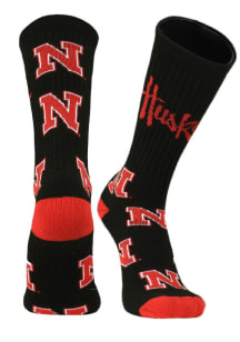 Nebraska Cornhuskers Super Mascot Mens Crew Socks