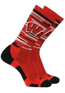 Wisconsin Badgers Fastline Mens Crew Socks