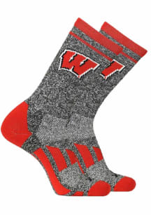 Wisconsin Badgers Heather Mens Crew Socks