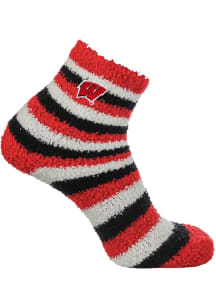 Wisconsin Badgers Stripe Womens Quarter Socks