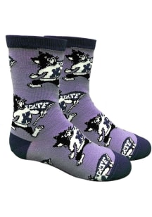 K-State Wildcats All Over Design Youth Quarter Socks