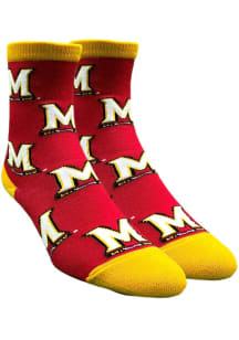 Maryland Terrapins Allover Youth Quarter Socks